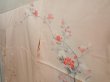 Photo2: 6615T06z960  Japanese Kimono Silk Artist work TSUKESAGE Flowers Light pink (2)