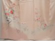 Photo5: 6615T06z960  Japanese Kimono Silk Artist work TSUKESAGE Flowers Light pink (5)