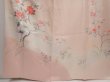 Photo6: 6615T06z960  Japanese Kimono Silk Artist work TSUKESAGE Flowers Light pink (6)