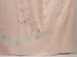Photo7: 6615T06z960  Japanese Kimono Silk Artist work TSUKESAGE Flowers Light pink (7)