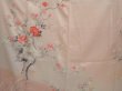 Photo8: 6615T06z960  Japanese Kimono Silk Artist work TSUKESAGE Flowers Light pink (8)