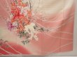Photo7: 6615T07z1150 Vintage Japanese Kimono Silk FURISODE Lily Red-Pink (7)
