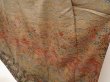 Photo4: 6615T08z1020  Japanese Kimono Silk TSUKESAGE Flowers Brown-Gray (4)