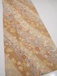 Photo2: 3B04z100  Japanese Kimono Silk  FABRIC Sakura Light brown 67.7x15.2 (2)