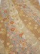 Photo1: 3B05z100  Japanese Kimono Silk  FABRIC Sakura Light brown 68.1x15.2 (1)