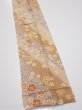 Photo2: 3B09z60  Japanese Kimono Silk  FABRIC Sakura Light brown 83.9x7.5 (2)