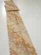 Photo3: 3B09z60  Japanese Kimono Silk  FABRIC Sakura Light brown 83.9x7.5 (3)