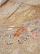 Photo4: 3B09z60  Japanese Kimono Silk  FABRIC Sakura Light brown 83.9x7.5 (4)