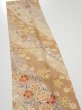 Photo4: 3B10z30  Japanese Kimono Silk  FABRIC Sakura Light brown 38.2x7.5 (4)