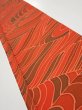 Photo1: 3B08z40  Japanese Kimono Silk  FABRIC Stream Dark orange 59.1x7.3 (1)