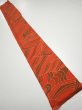 Photo5: 3B08z40  Japanese Kimono Silk  FABRIC Stream Dark orange 59.1x7.3 (5)
