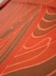 Photo4: 3B09z60  Japanese Kimono Silk  FABRIC Stream Dark orange 83.5x7.3 (4)