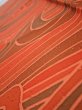 Photo5: 3B10z30  Japanese Kimono Silk  FABRIC Stream Dark orange 35.4x7.3 (5)