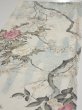 Photo3: 3B02z70  Japanese Kimono Silk  FABRIC Flowers Off-white 46.9x14.4 (3)