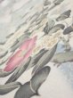 Photo4: 3B06z90  Japanese Kimono Silk  FABRIC Flowers Off-white 67.3x14.4 (4)