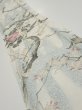 Photo1: 3B07z40  Japanese Kimono Silk  FABRIC Flowers Off-white 59.4x7.5 (1)
