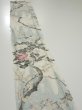 Photo3: 3B07z40  Japanese Kimono Silk  FABRIC Flowers Off-white 59.4x7.5 (3)