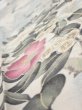 Photo4: 3B07z40  Japanese Kimono Silk  FABRIC Flowers Off-white 59.4x7.5 (4)