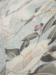 Photo4: 3B08z50  Japanese Kimono Silk  FABRIC Flowers Off-white 59.4x7.5 (4)