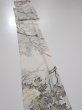 Photo3: 3B09z50  Japanese Kimono Silk  FABRIC Flowers Off-white 83.5x6.3 (3)
