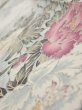 Photo4: 3B09z50  Japanese Kimono Silk  FABRIC Flowers Off-white 83.5x6.3 (4)