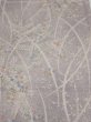 Photo1: 3B01z50  Japanese Kimono Silk  FABRIC Flower Light lavender gray 42.9x14.4 (1)