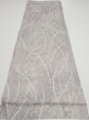 Photo5: 3B01z50  Japanese Kimono Silk  FABRIC Flower Light lavender gray 42.9x14.4 (5)
