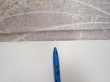 Photo6: 3B02z60  Japanese Kimono Silk  FABRIC Flower Light lavender gray 42.5x14.2 (6)