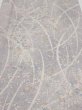 Photo1: 3B03z70  Japanese Kimono Silk  FABRIC Flower Light lavender gray 55.1x14.4 (1)