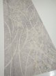 Photo2: 3B03z70  Japanese Kimono Silk  FABRIC Flower Light lavender gray 55.1x14.4 (2)