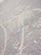 Photo4: 3B03z70  Japanese Kimono Silk  FABRIC Flower Light lavender gray 55.1x14.4 (4)