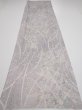 Photo5: 3B03z70  Japanese Kimono Silk  FABRIC Flower Light lavender gray 55.1x14.4 (5)