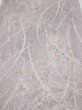 Photo1: 3B04z80  Japanese Kimono Silk  FABRIC Flower Light lavender gray 65.0x14.2 (1)