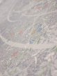 Photo4: 3B04z80  Japanese Kimono Silk  FABRIC Flower Light lavender gray 65.0x14.2 (4)