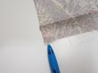 Photo7: 3B05z80  Japanese Kimono Silk  FABRIC Flower Light lavender gray 65.4x14.4 (7)