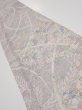Photo1: 3B08z40  Japanese Kimono Silk  FABRIC Flower Light lavender gray 57.5x7.3 (1)