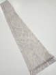 Photo5: 3B08z40  Japanese Kimono Silk  FABRIC Flower Light lavender gray 57.5x7.3 (5)