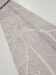 Photo1: 3B09z50  Japanese Kimono Silk  FABRIC Flower Light lavender gray 79.5x6.9 (1)