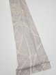Photo2: 3B09z50  Japanese Kimono Silk  FABRIC Flower Light lavender gray 79.5x6.9 (2)