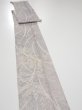 Photo3: 3B09z50  Japanese Kimono Silk  FABRIC Flower Light lavender gray 79.5x6.9 (3)