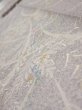 Photo4: 3B09z50  Japanese Kimono Silk  FABRIC Flower Light lavender gray 79.5x6.9 (4)