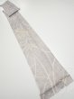 Photo5: 3B09z50  Japanese Kimono Silk  FABRIC Flower Light lavender gray 79.5x6.9 (5)