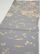 Photo3: 3B02z70  Japanese Kimono Silk  FABRIC Scenery Gray 46.9x14.2 (3)
