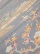 Photo4: 3B02z70  Japanese Kimono Silk  FABRIC Scenery Gray 46.9x14.2 (4)