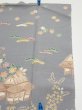 Photo7: 3B03z90  Japanese Kimono Silk  FABRIC Scenery Gray 65.0x13.8 (7)