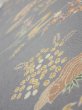 Photo4: 3B07z50  Japanese Kimono Silk  FABRIC Scenery Gray 59.1x6.9 (4)