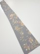 Photo5: 3B07z50  Japanese Kimono Silk  FABRIC Scenery Gray 59.1x6.9 (5)