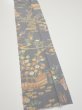 Photo2: 3B09z50  Japanese Kimono Silk  FABRIC Scenery Gray 72.0x6.9 (2)