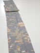 Photo3: 3B09z50  Japanese Kimono Silk  FABRIC Scenery Gray 72.0x6.9 (3)