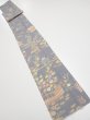 Photo5: 3B09z50  Japanese Kimono Silk  FABRIC Scenery Gray 72.0x6.9 (5)